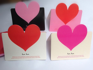 心形贺卡 韩国创意卡片祝福爱心立体卡片 教师节贺卡批发 中秋节