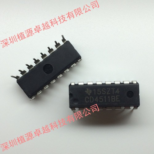 bcd码七段码转换驱动器cd4511betidip16全新国产
