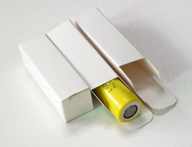 18650小白盒 2 1包装带防火标贴18650电池纸盒 18650电池盒