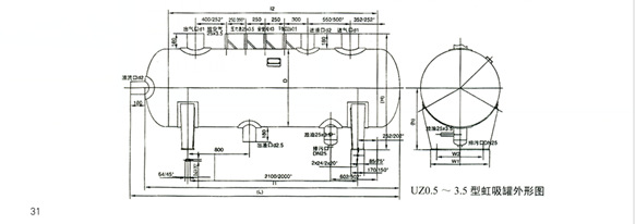 厂家直销 氨制冷压缩机系统配件设备虹吸罐 uza系列虹吸罐