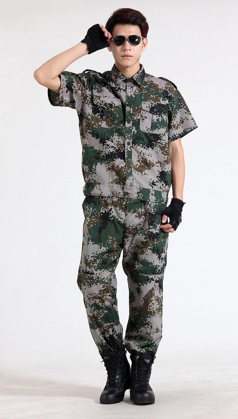 2016秋款上新学生迷彩服套装男通用半袖短袖户外军迷工作服夏批发