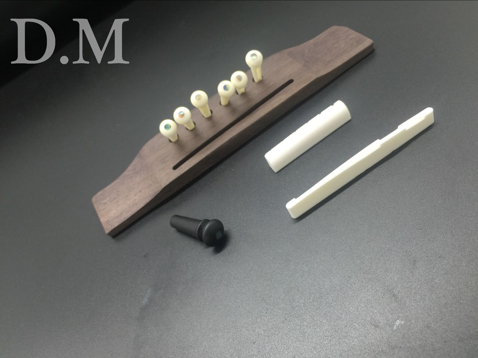 吉他下码 民谣木吉他马丁琴码套装 民谣纯牛骨弦枕弦丁 乌木尾柱