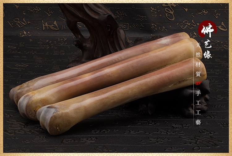 天然血鹿骨腿骨原料把件 摆件 镇尺 戒面料