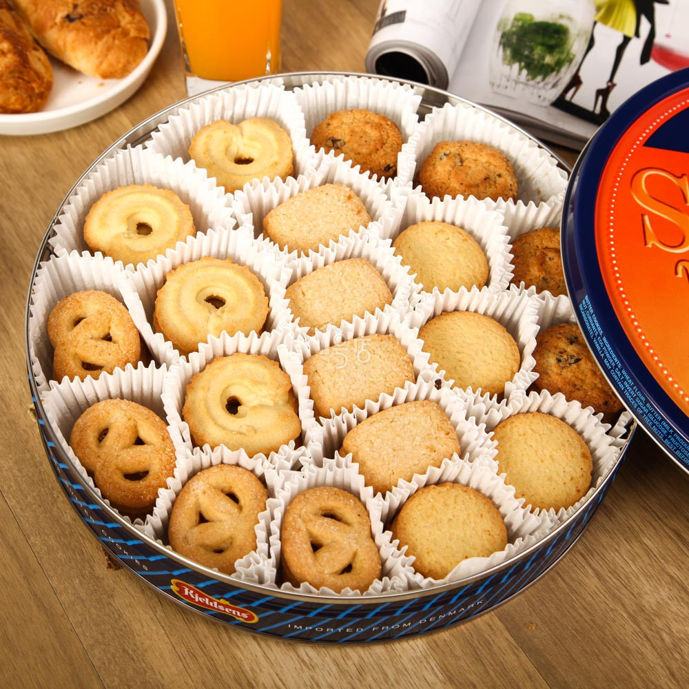 丹麦原装进口蓝罐曲奇饼干908g6盒箱