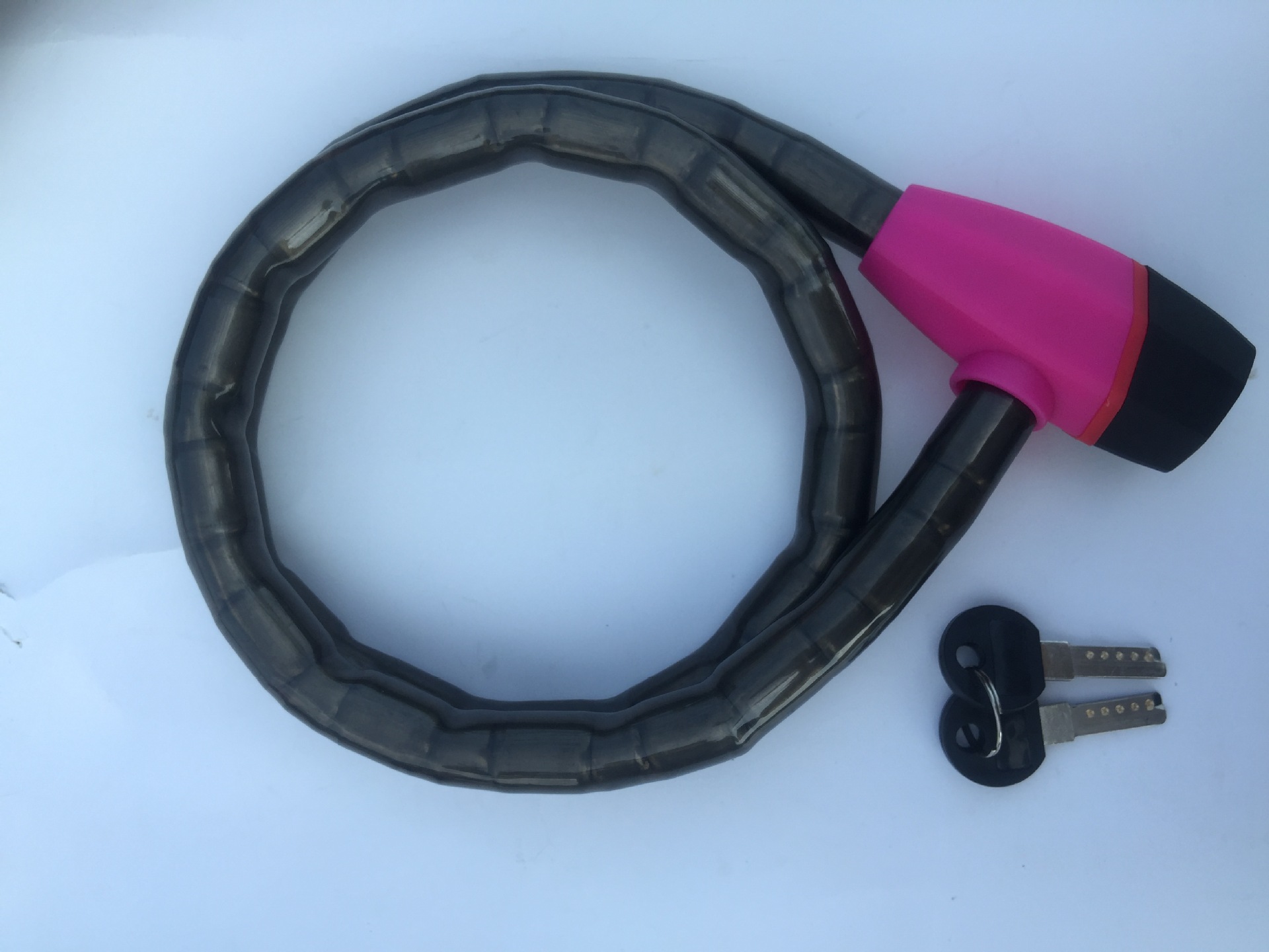 不锈钢链条锁关节锁摩托车钢丝锁防盗 条形钢丝钢缆锁