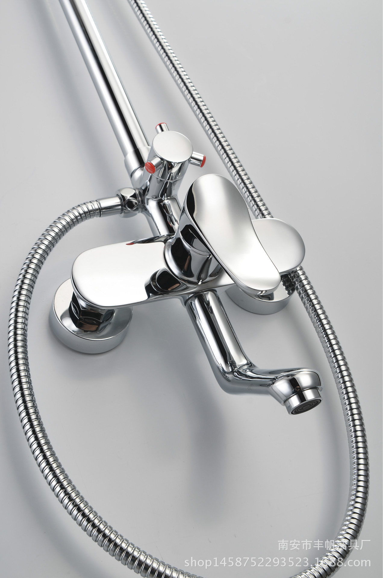 大红鹰 淋浴全铜花洒套装 升降花洒淋浴喷头三档龙头提供oem贴牌