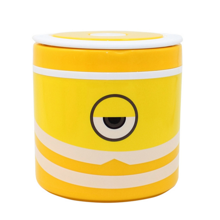 不锈钢卡通便当盒儿童可爱学生饭盒大眼萌保温饭桶密封手提打饭盒