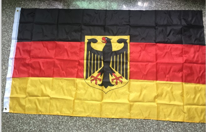 现货小额批发四号国旗90150cm德国老鹰国旗4号涤纶双线高档旗帜