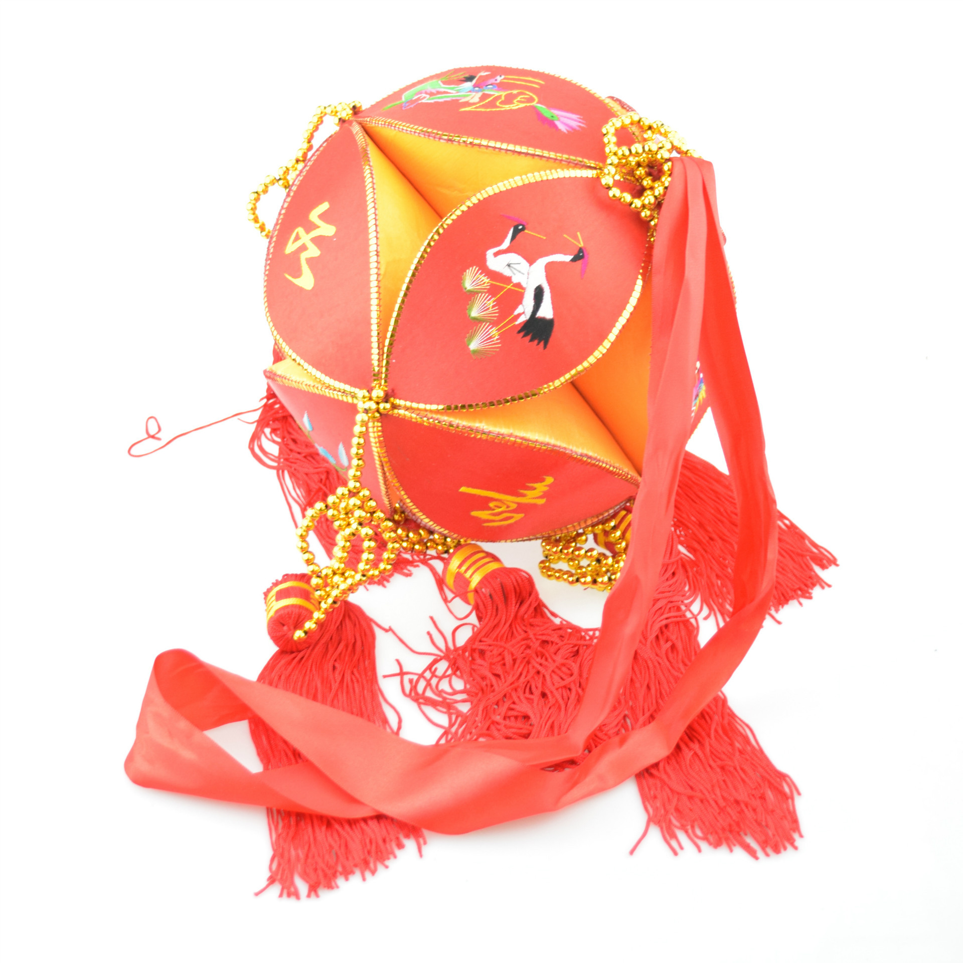 广西特色壮族绣球工艺品 手工编织民族刺绣20公分绣球 厂家直销