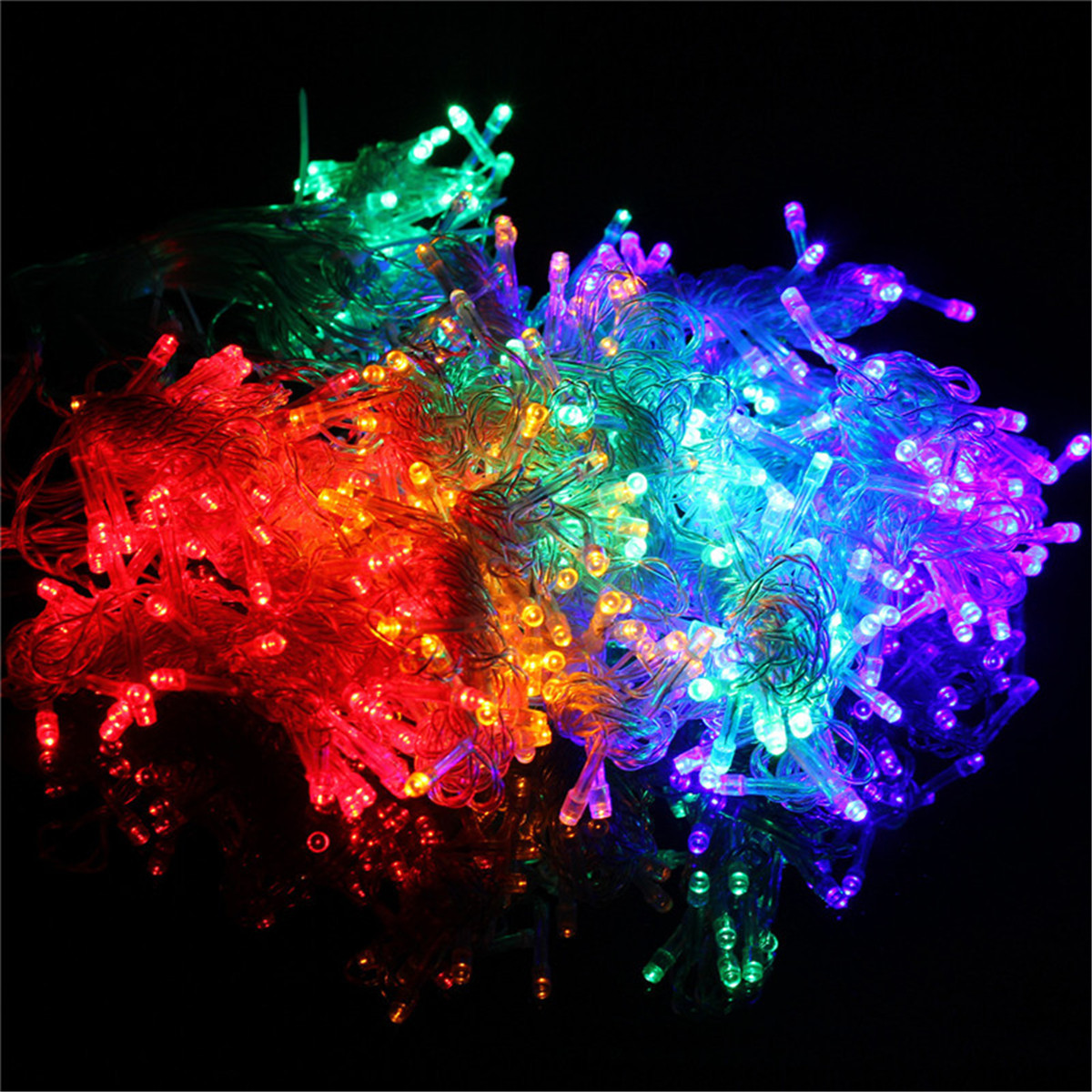 彩灯串led窗帘灯 欧规220v3*3米448led闪灯串灯带装饰灯婚庆灯