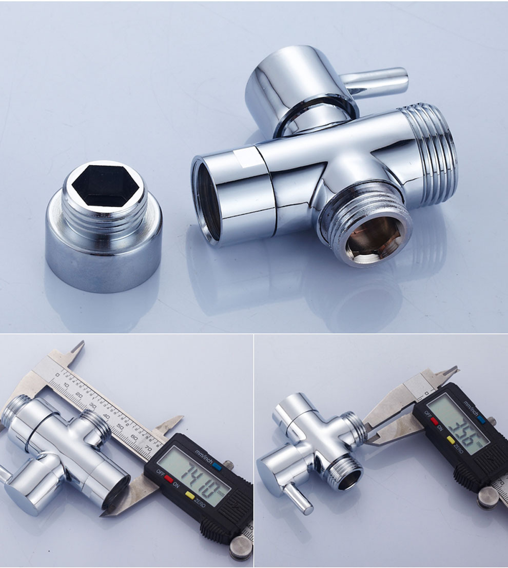 加厚花洒分水器 分水阀 花洒快开分水器4分/6分一进二出分水