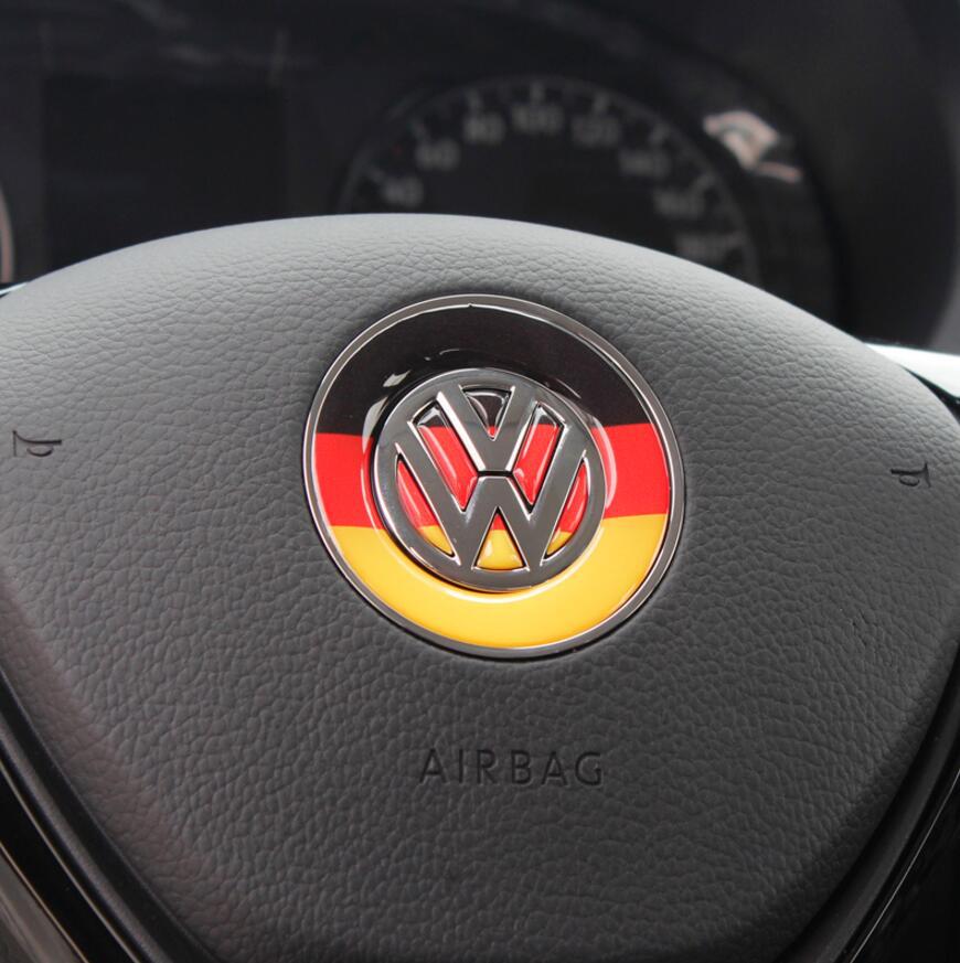 专用于新polo新朗逸朗行新宝来新速腾高尔夫途观方向盘车贴标志贴