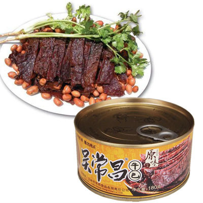 广西玉林特产玉林吴常昌牛巴180克原味/香辣 牛肉干脯条