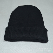 韩版四季纯色针织帽男女住院化疗包头月子帽套头冷帽子情侣毛线帽