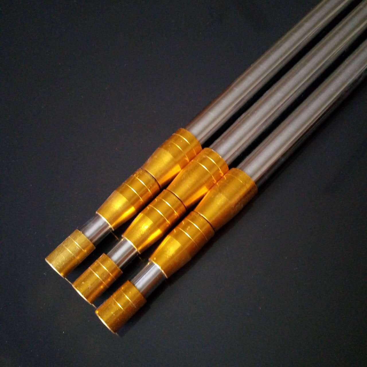 5米-10米不锈钢抄网杆 带黄套 三节 可伸缩 可定位