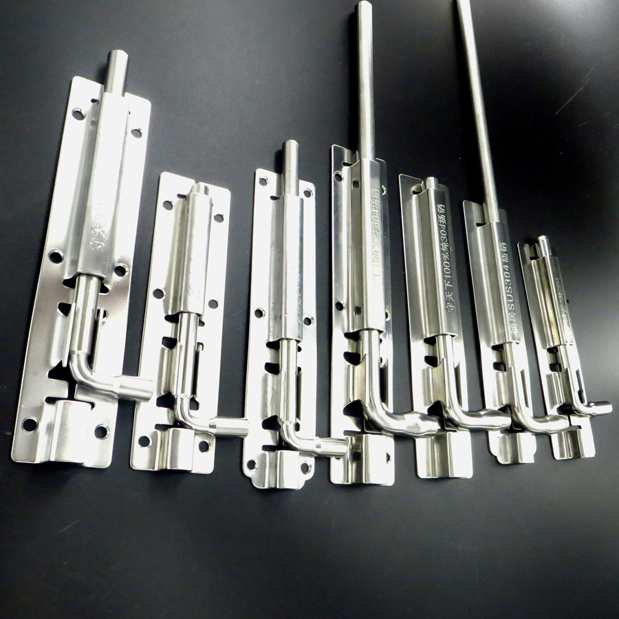 房门插销 暗插销 不锈钢插销 明插销 8寸 普通加厚型 弯.