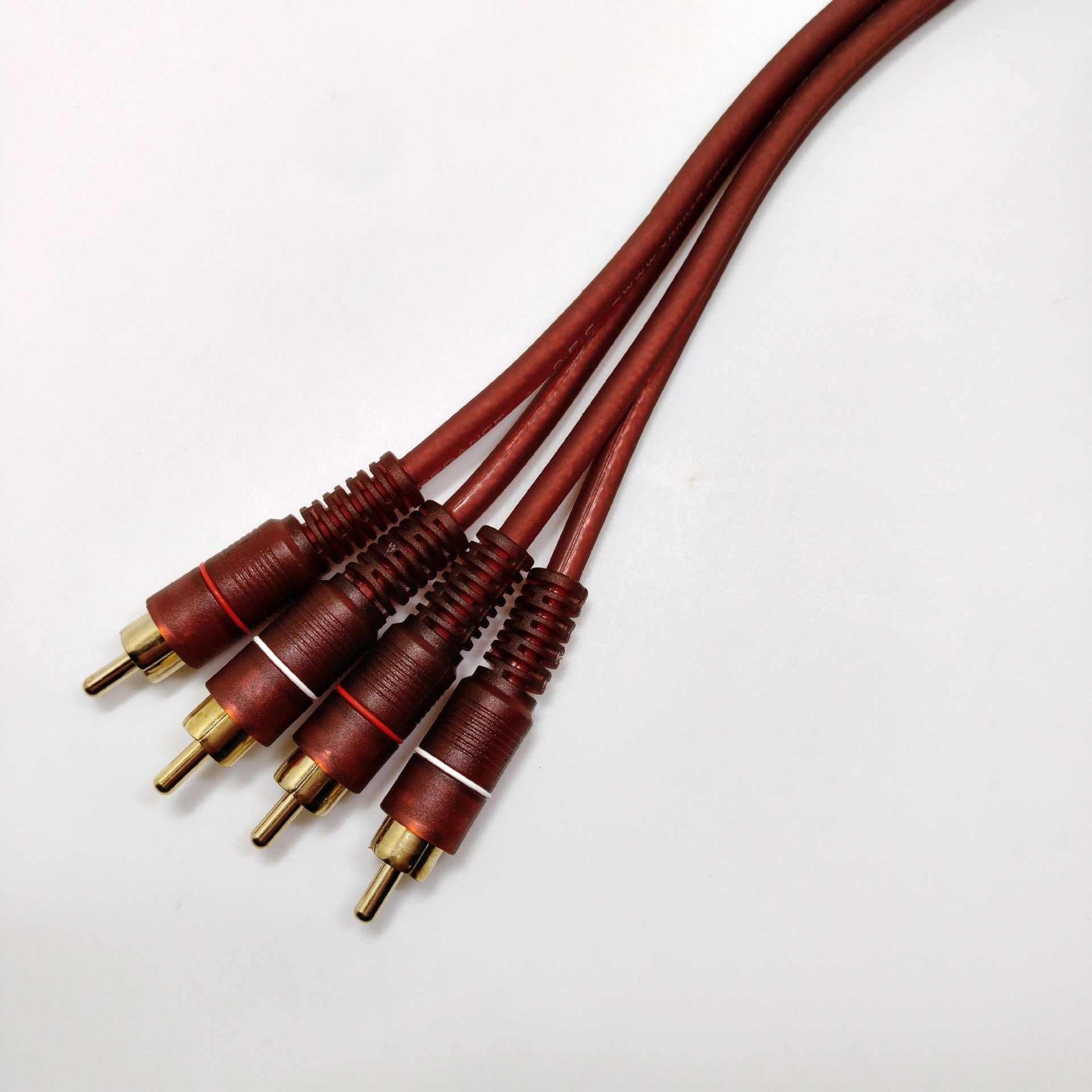 纳玄歌tv201 2rca红白双莲花头音频信号线二对二接音响功放