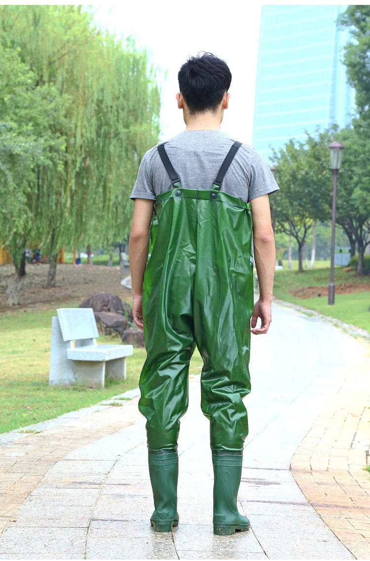 俄罗斯pvc下水裤耐磨牛筋高弹钓鱼捕鱼抓鱼裤防水服厂家批发直销