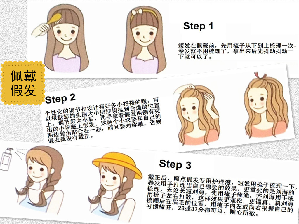 佩戴假发图