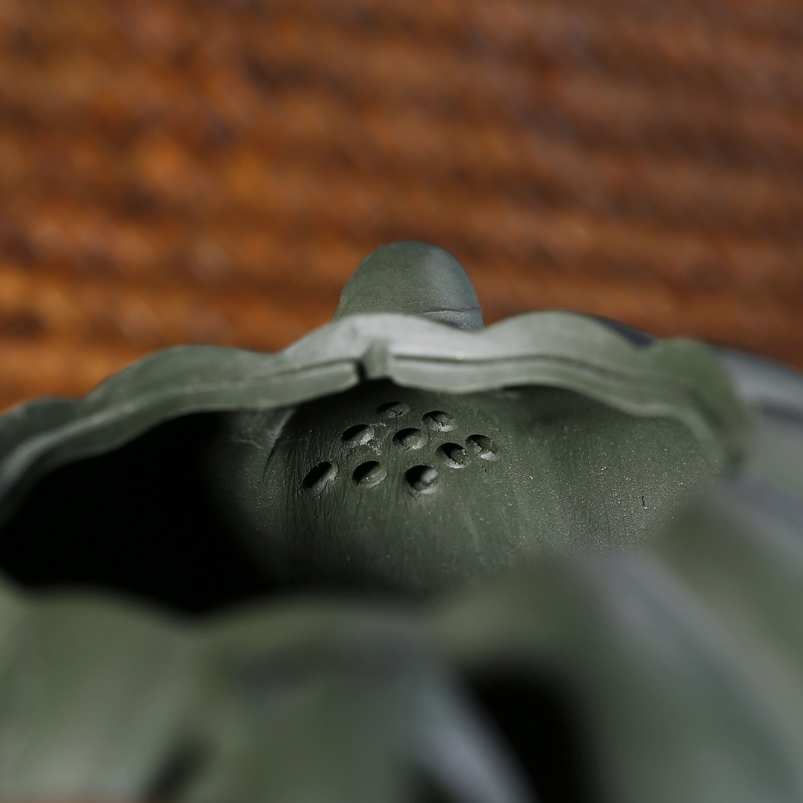 宜兴**紫砂壶 原矿正宗黄龙山绿泥全手工南瓜壶 茶壶 茶具