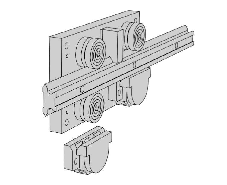 lgv25/44/76 v型钢质滚轮导轨 直线/圆弧相结合 多种规格可供选择