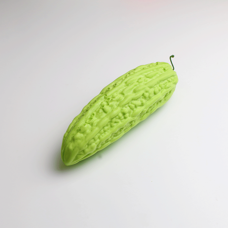 高档pu手感仿真长短假苦瓜丝瓜饭店橱柜食物摆放果蔬模型批发