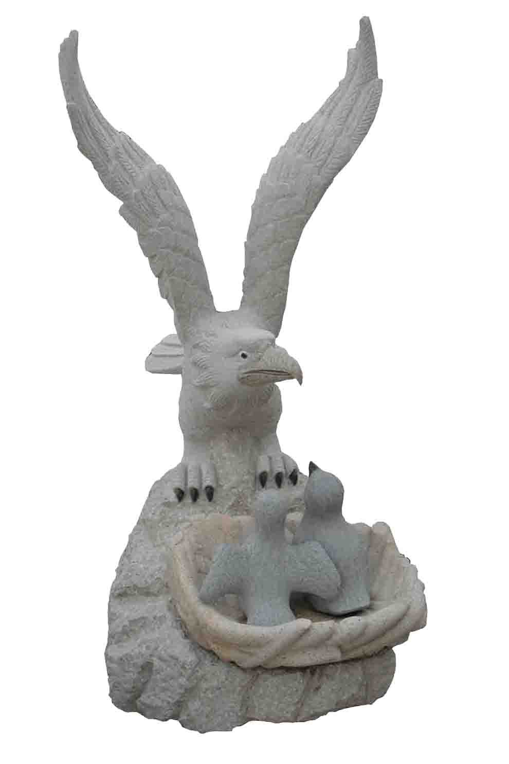 惠安厂家定作广场摆件景观动物雕塑鹰青石大理石鹰石雕景区