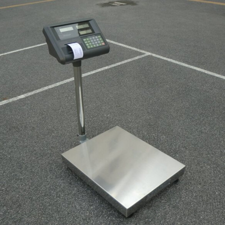 五金厂60kg热敏打印台秤 100公斤电子落地称 200kg不锈钢台称