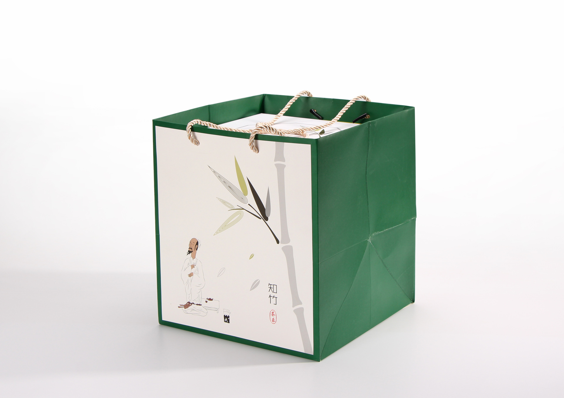 厂家直销茶叶罐 素雅知竹 密封罐 大号 配精品礼盒可定制