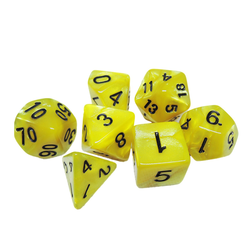 厂家供应七粒多面骰子套装 trpg龙与地下城d&d桌游游戏色子