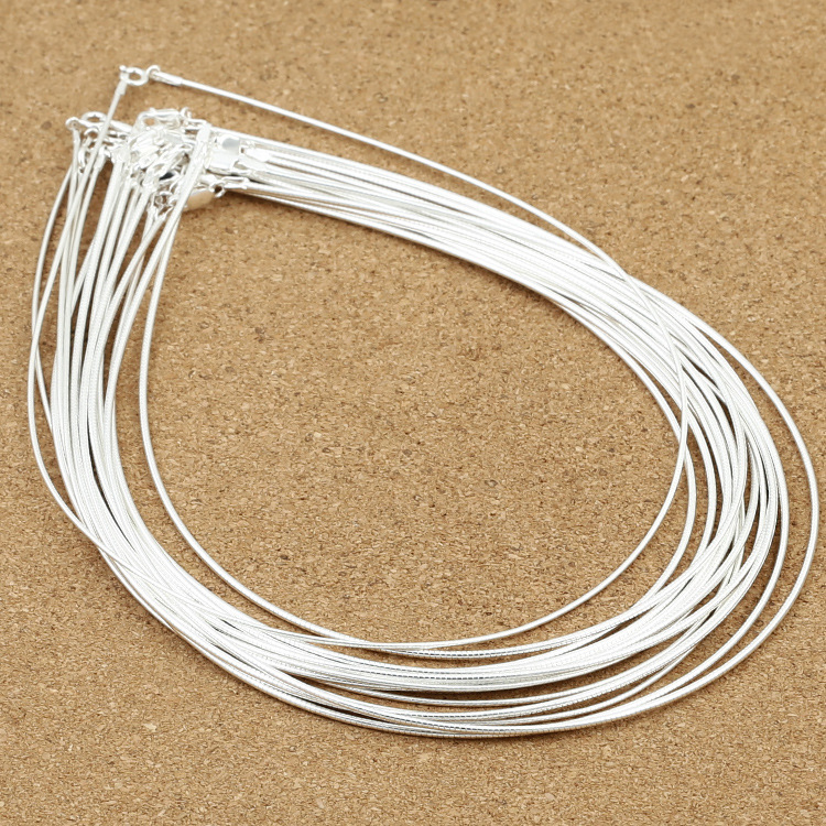 99纯银项圈接吻鱼线圈项圈女短款锁骨链双鱼座坠女