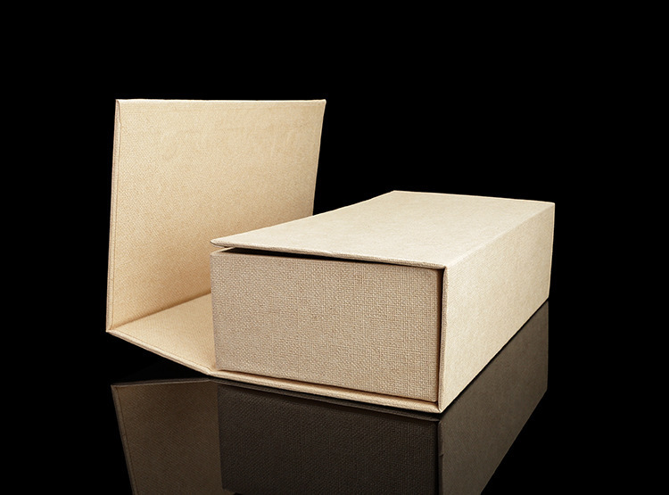 厂家定制创意翻盖茶叶礼品盒精美灰板纸裱特种纸包装盒硬质书型盒