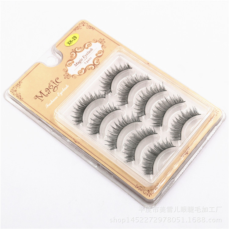 Natural Long False Eyelashes Five Pairs Pack Natural Thick Nude Makeup Eyelash Irregular Eyelashes Wholesale