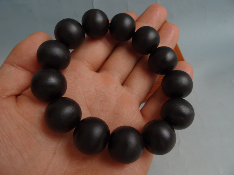 精选天然羊角手串北山黑羊角仿黑羚羊角手链竹丝纹爆满 佛珠手串