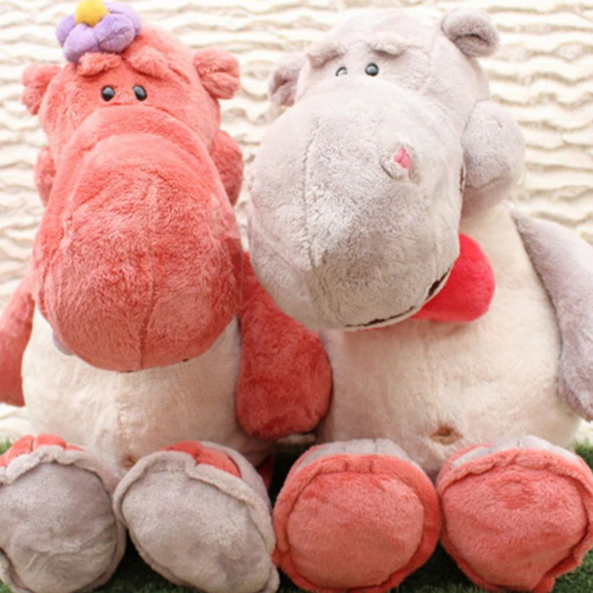 创意情侣河马毛绒公仔 可爱小河马毛绒玩具 河马抱枕厂家定制批发