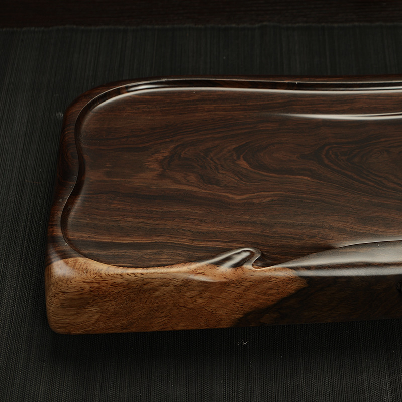 整块黑檀整版茶盘 大号功夫茶具茶台 实木茶海 厂家批发定制托盘