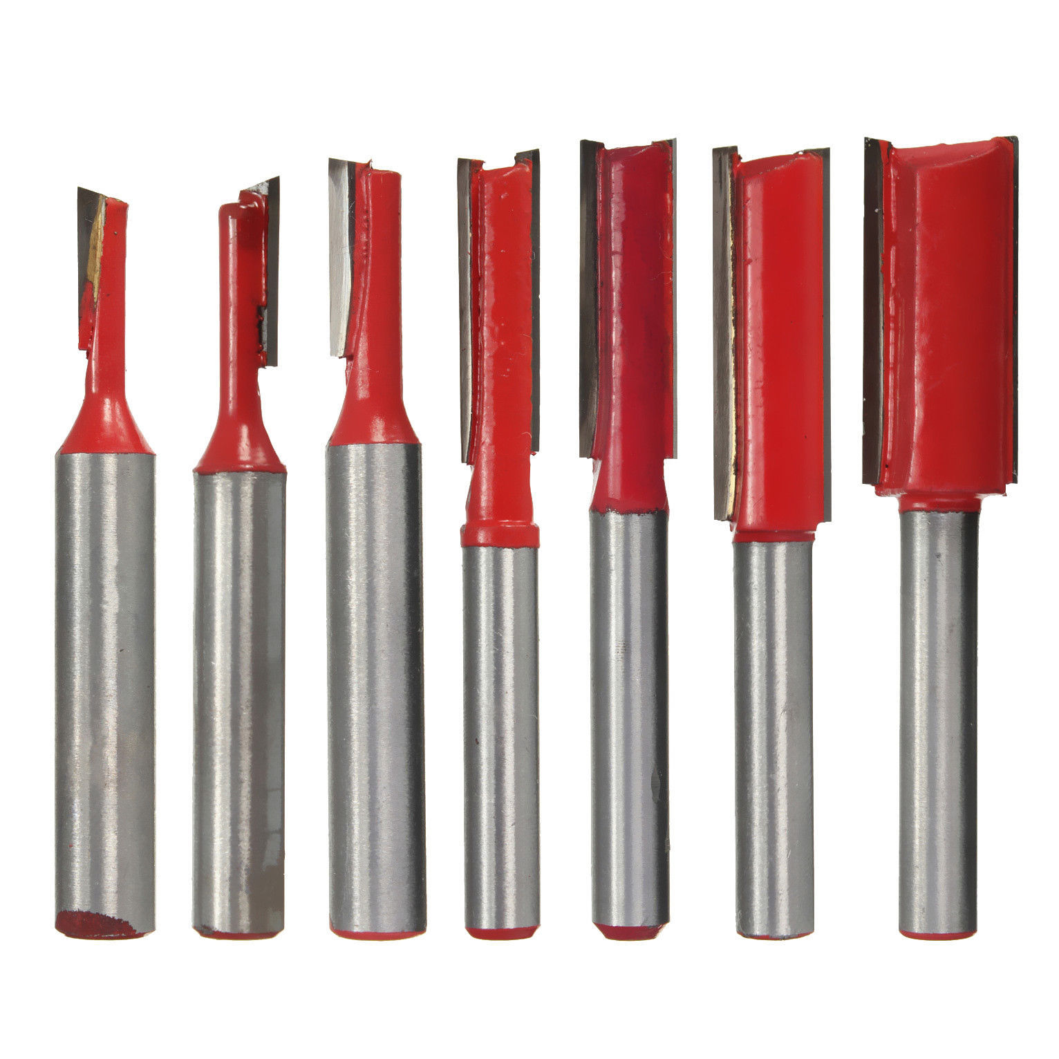 加长木工双刃直刀雕刻木工铣刀修边机刀头1/2 1/4柄刀头直刀