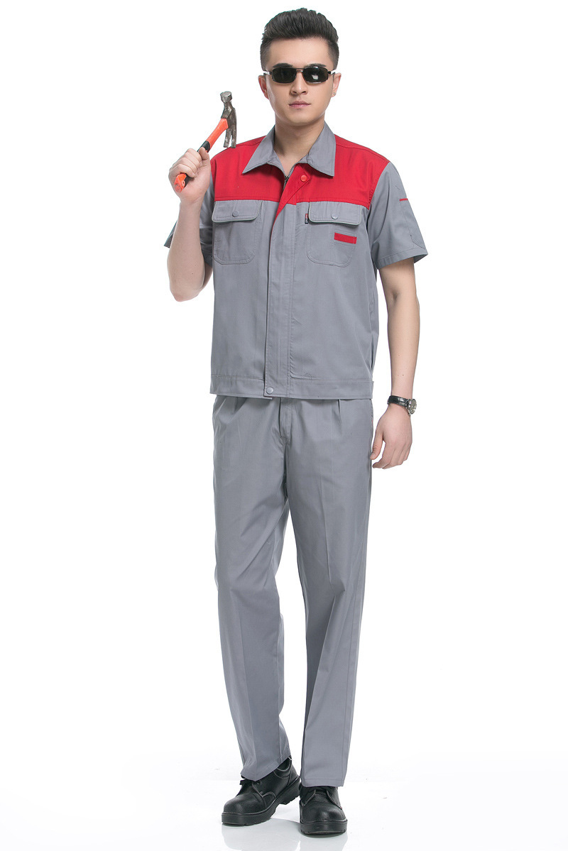 汽车维修工作服 短袖4s店售后汽修服套装半袖夏季工装