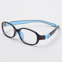 新款儿童平光镜柔韧硅胶眼镜架 超轻舒适 可配近视弱视眼镜框