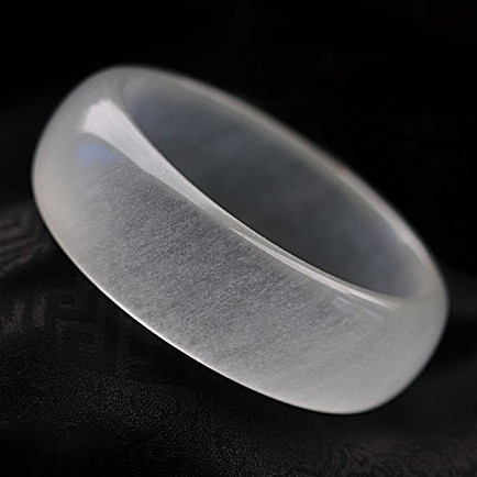 冰丝冰透冰种缠丝玉镯子蓝田玉白玉加宽加厚手镯韩版女款