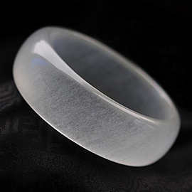 冰丝冰透冰种缠丝玉镯子蓝田玉白玉加宽加厚手镯韩版女款