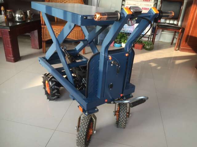 运输专用电动升降推车 蔬菜大棚专用升降电动推车 电动堆高车