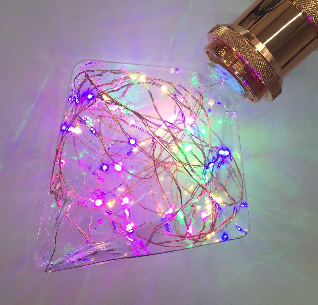 铜线灯泡95钻石七彩led灯泡球灯装饰满天星铜线灯泡