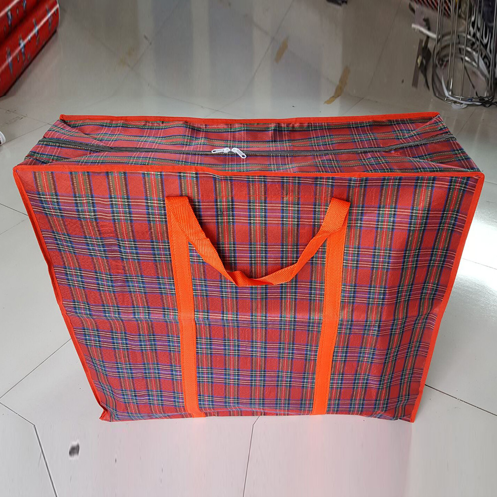 批发定做手提便携pp编织收纳卡通可爱搬家防水大号打包行李袋子