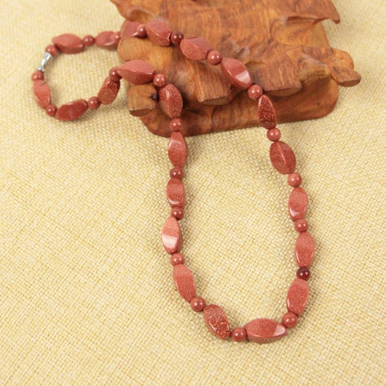 金沙石项链 金沙石塔链 多棱曲面珠项链 随形项链 圆珠直链