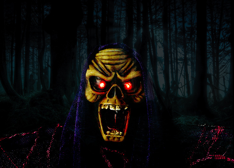 万圣节装饰品鬼节道具吊鬼酒吧鬼屋密室商场布场道具恐怖声控鬼