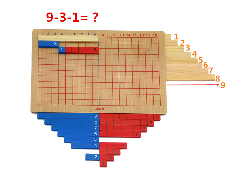 一件代发家庭早教加减法板儿童益智木质玩具蒙氏数学计算运算教具
