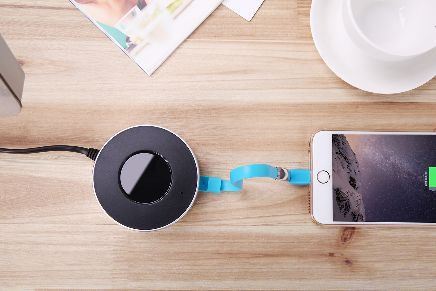 新款圆形 6usb桌面充电器 多功能5v6a充电头创意环形快充批发