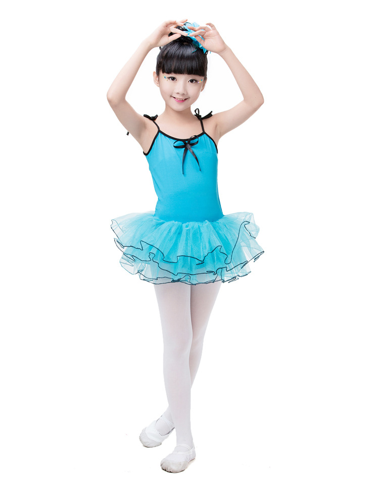 儿童芭蕾舞裙吊带练功服女童连体舞蹈服纱裙