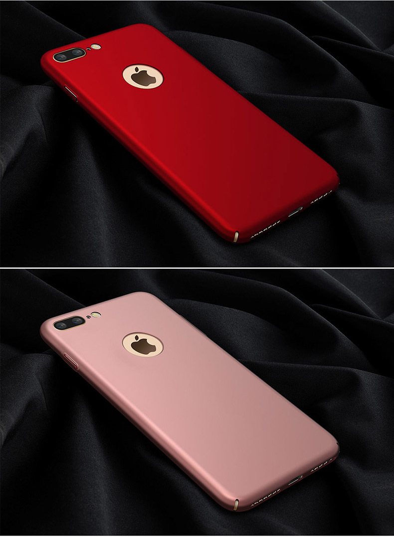 iphone7手机壳 苹果iphone6plus保护套pc磨砂创意防摔红色手机壳